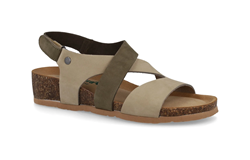 SANDALO IMB NABUK SABBIA VERDE BOSCO